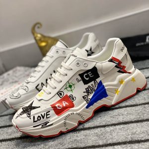 Sneaker Dolce & Gabbana màu trắng hoạ tiết nhiều màu hàng hiệu - Ảnh 2