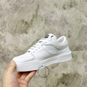 Giày unisex Dolce & Gabbana màu trắng logo đen hàng hiệu - Ảnh 5