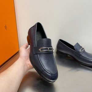 Giày Hermes nam hàng hiệu xách tay màu xanh than replica 1:1 - Hình ảnh 6