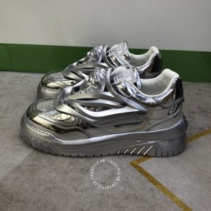 Giày nam Versace sneaker màu bạc cao cấp hàng hiệu - Ảnh 3