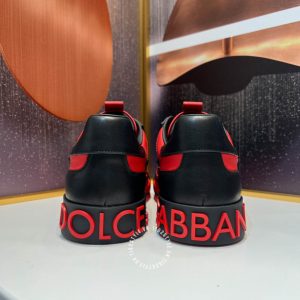 Giày da thật Dolce & Gabbana nam màu đen phối đỏ hàng hiệu - Ảnh 5