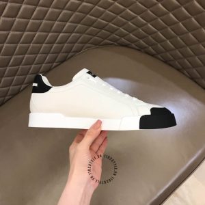 Sneaker Dolce & Gabbana unisex màu trắng da thật hàng hiệu - Ảnh 7