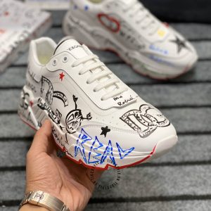 Sneaker Dolce & Gabbana màu trắng hoạ tiết nhiều màu hàng hiệu - Ảnh 5
