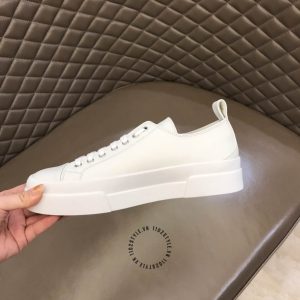 Giày Dolce & Gabbana unisex trắng logo vàng hàng hiệu Luxury - Ảnh 8