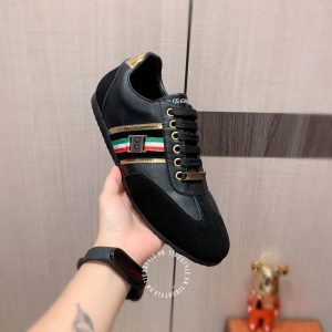 Giày nam Dolce & Gabbana màu đen kẻ sọc phối màu hàng hiệu - Ảnh 6