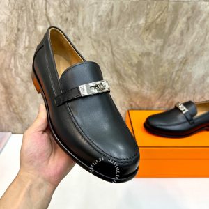 Giày Loafer Hermes nam màu đen hàng hiệu giá tốt - Ảnh 6