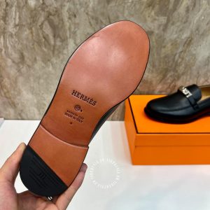 Giày Loafer Hermes nam màu đen hàng hiệu giá tốt - Ảnh 9