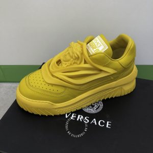 Giày nam Versace sneaker màu vàng hàng hiệu cao cấp - Ảnh 6