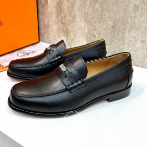 Giày Loafer Hermes nam màu đen phiên bản hàng hiệu - Hình ảnh 6
