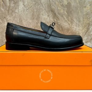Giày Loafer Hermes nam màu đen hàng hiệu giá tốt - Ảnh 7