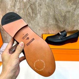 Giày Loafer Hermes nam màu đen phiên bản hàng hiệu - Hình ảnh 11