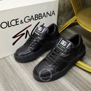 Giày nam Dolce & Gabbana màu đen logo trắng hàng hiệu cao cấp - Ảnh 9