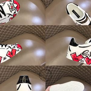 Sneaker unisex D&G màu trắng hoạ tiết hình trái tim hàng hiệu - Ảnh 9