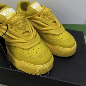 Giày nam Versace sneaker màu vàng hàng hiệu cao cấp - Ảnh 4