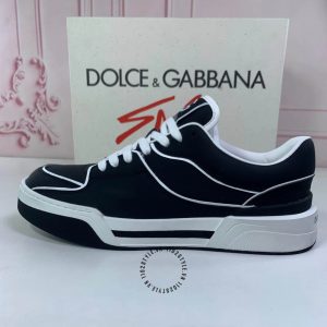 Giày Dolce & Gabbana màu đen viền trắng hàng hiệu xách tay - Ảnh 7