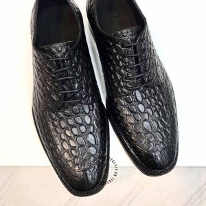 Giày nam hàng hiệu xách tay màu đen da xịn replica 1:1 - Hình ảnh 4
