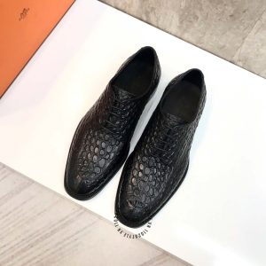 Giày nam hàng hiệu xách tay màu đen da xịn replica 1:1 - Hình ảnh 2