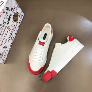 Sneaker Dolce & Gabbana unisex trắng phối đỏ hàng hiệu xách tay - Ảnh 2