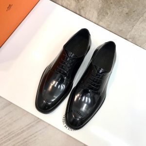 Giày nam hàng hiệu xách tay màu đen da bóng replica 1:1 - Hình ảnh 3