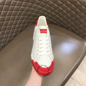 Sneaker Dolce & Gabbana unisex trắng phối đỏ hàng hiệu xách tay - Ảnh 4