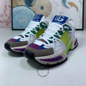 Sneaker Dolce & Gabbana phối màu da thật hàng hiệu xách tay - Ảnh 4
