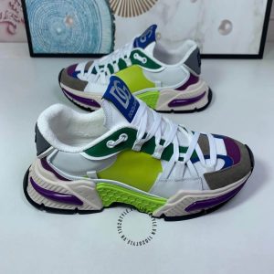 Sneaker Dolce & Gabbana phối màu da thật hàng hiệu xách tay - Ảnh 3