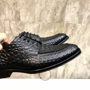 Giày nam hàng hiệu xách tay màu đen da xịn replica 1:1 - Hình ảnh 8