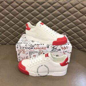 Sneaker Dolce & Gabbana unisex trắng phối đỏ hàng hiệu xách tay - Ảnh 8