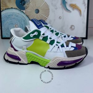Sneaker Dolce & Gabbana phối màu da thật hàng hiệu xách tay - Ảnh 7