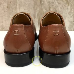 Giày nam hàng hiệu xách tay màu nâu da trơn replica 1:1 - Hình ảnh 9