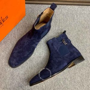 Boot Hermes nam da lộn màu xanh phiên bản nổi bật - Mua ngay - Hình ảnh 4
