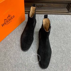 Giày Hermes nam da lộn màu đen hàng hiệu giá ưu đãi nhất - Ảnh 3