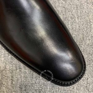 Giày Chelsea Boot Hermes nam màu đen da trơn cao cấp - Ảnh 7