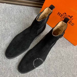 Giày Hermes nam da lộn màu đen hàng hiệu giá ưu đãi nhất - Ảnh 2