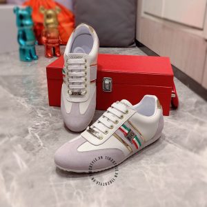 Giày Dolce & Gabbana màu tím pastel phối da lộn hàng hiệu - Ảnh 5