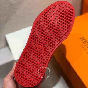 Giày nam Hermes sneaker boot màu đỏ siêu cấp 1:1 - Hình ảnh 9