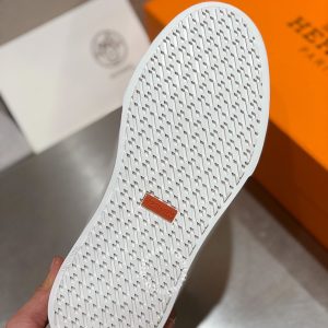 Giày nam Hermes sneaker boot màu trắng khuy cài siêu cấp 1:1 - Hình ảnh 9