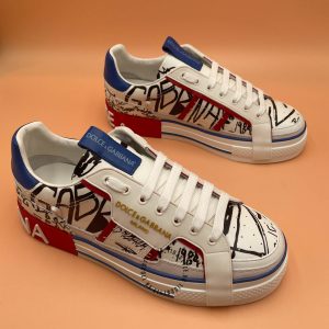 Giày sneaker nam D&G trắng phối hoạ tiết siêu cấp loại 1:1 - Ảnh 6