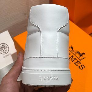 Giày nam Hermes sneaker boot màu trắng khuy cài siêu cấp 1:1 - Hình ảnh 8
