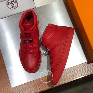 Giày nam Hermes sneaker boot màu đỏ siêu cấp 1:1 - Hình ảnh 4