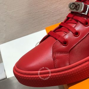Giày nam Hermes sneaker boot màu đỏ siêu cấp 1:1 - Hình ảnh 6