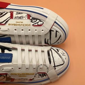 Giày sneaker nam D&G trắng phối hoạ tiết siêu cấp loại 1:1 - Ảnh 5