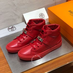 Giày nam Hermes sneaker boot màu đỏ siêu cấp 1:1 - Hình ảnh 3
