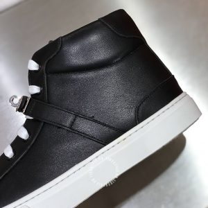 Giày sneaker boot nam Hermes màu đen khuy cài siêu cấp 1:1 - Hình ảnh 7