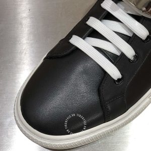 Giày sneaker boot nam Hermes màu đen khuy cài siêu cấp 1:1 - Hình ảnh 6