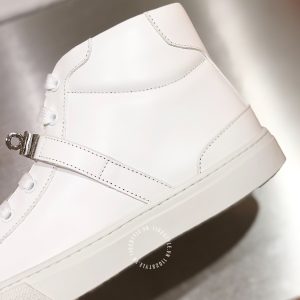 Giày nam Hermes sneaker boot màu trắng khuy cài siêu cấp 1:1 - Hình ảnh 7