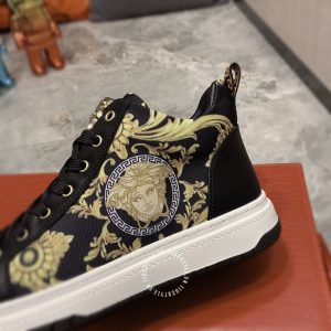Giày nam Versace thể thao màu đen họa tiết super fake 1:1 - Ảnh 8