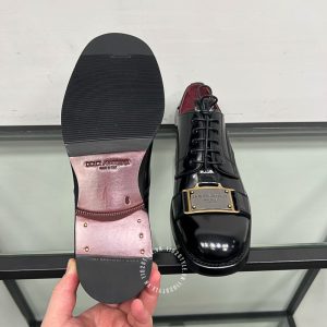 Giày tây Dolce & Gabbana nam màu đen bóng super fake 1:1 - Ảnh 9