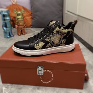 Giày nam Versace thể thao màu đen họa tiết super fake 1:1 - Ảnh 7