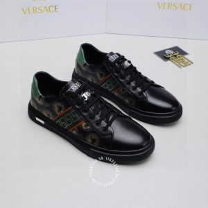 Giày nam Versace sneaker màu đen họa tiết super fake 1:1 - Ảnh 2